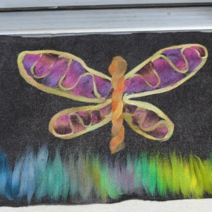 Dragonfly Felted Alpaca Rug