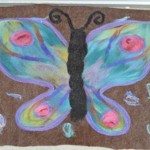 Felted Butterfly Rug